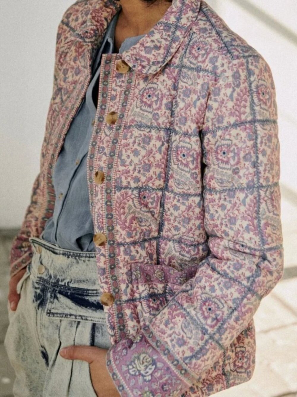 Sézane x Sea New York William Jacket in Mixed Emilia Print Size 44/US 12